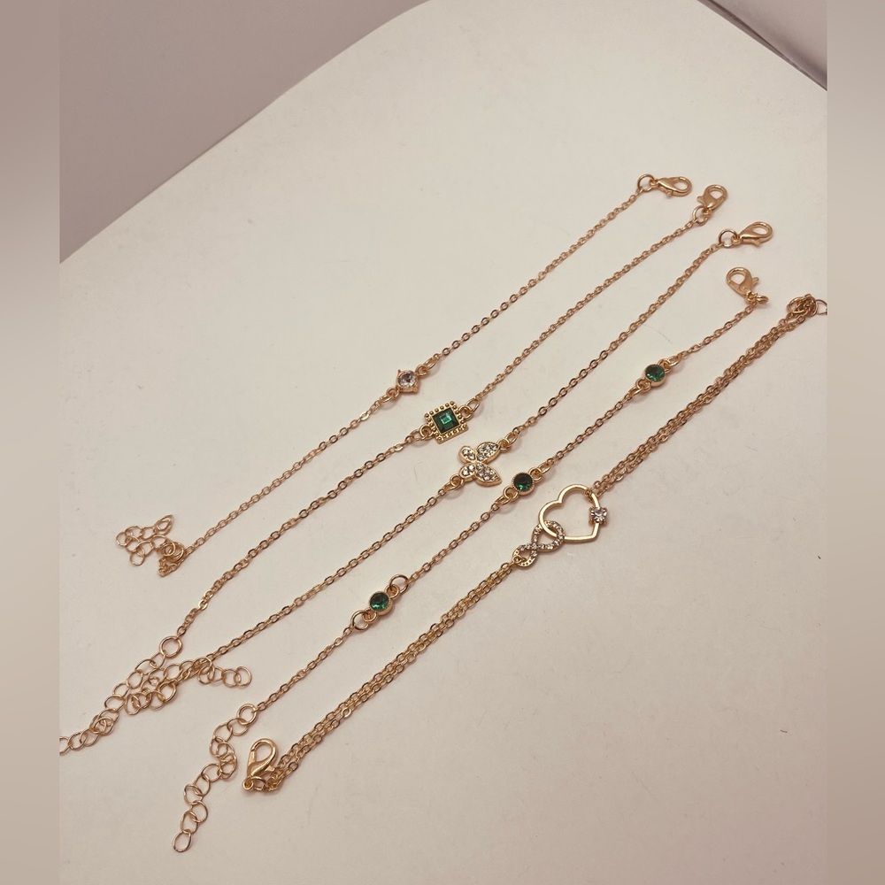 Set bracelet for women imitation diamond design 4 pieces